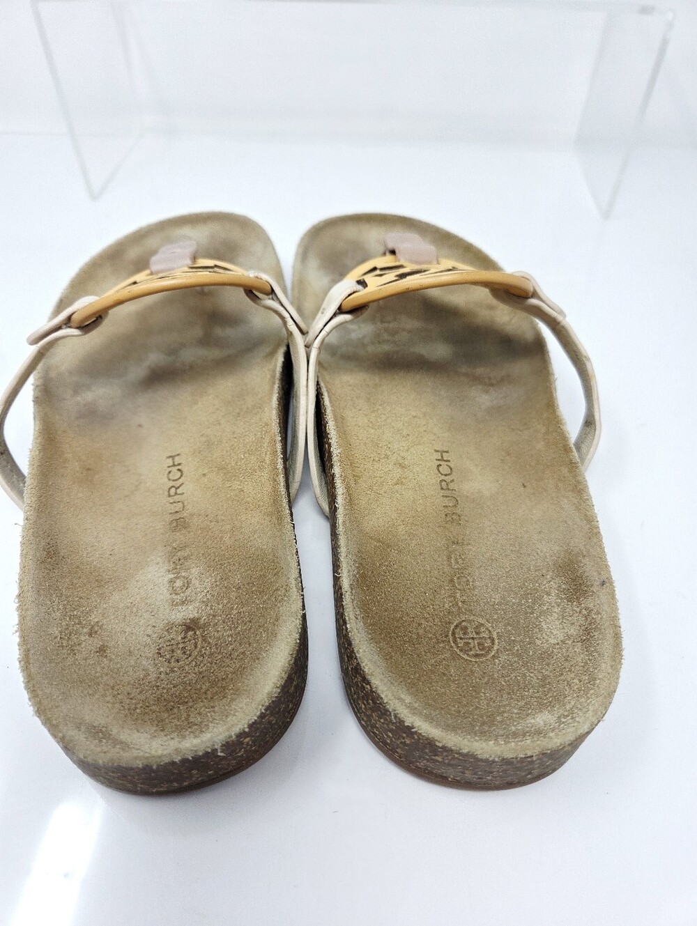 Tory Burch 8 Miller Cloud Orange Tand Slides Slip On Thong Sandals Summer Resort - Picture 5 of 7